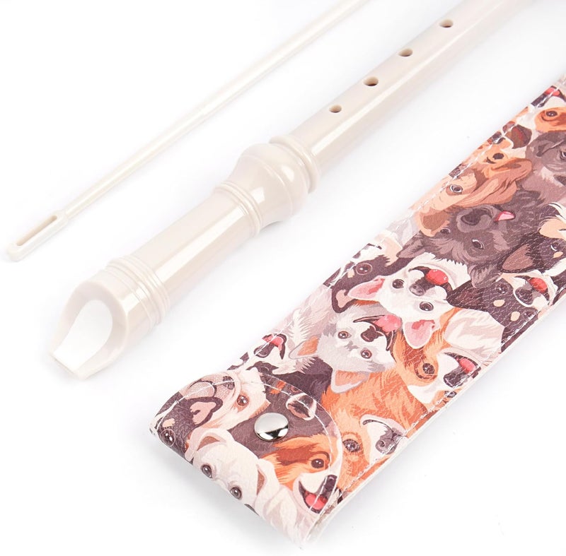 Haecsfl Recorder Instrument for Beginner Adults,8-Hole Soprano Descant Recorder Music Flute with with Cleaning Rod & Leather Case For Home Entertainment(2-Dense Dog) - Image 5